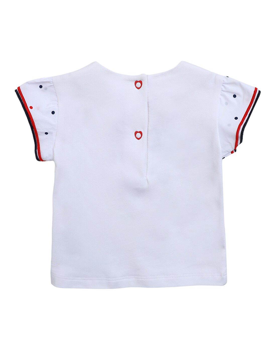 Buy Online Girls White Red Printed T Shirt With Short Pants Chicco India